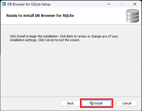 全ての設定が終了しましたので、「Install」ボタンをクリックします。
